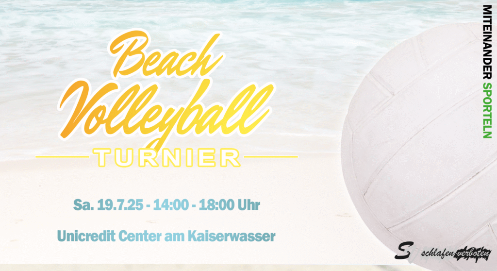 Beachvolleyball mit Schlafen-Verboten